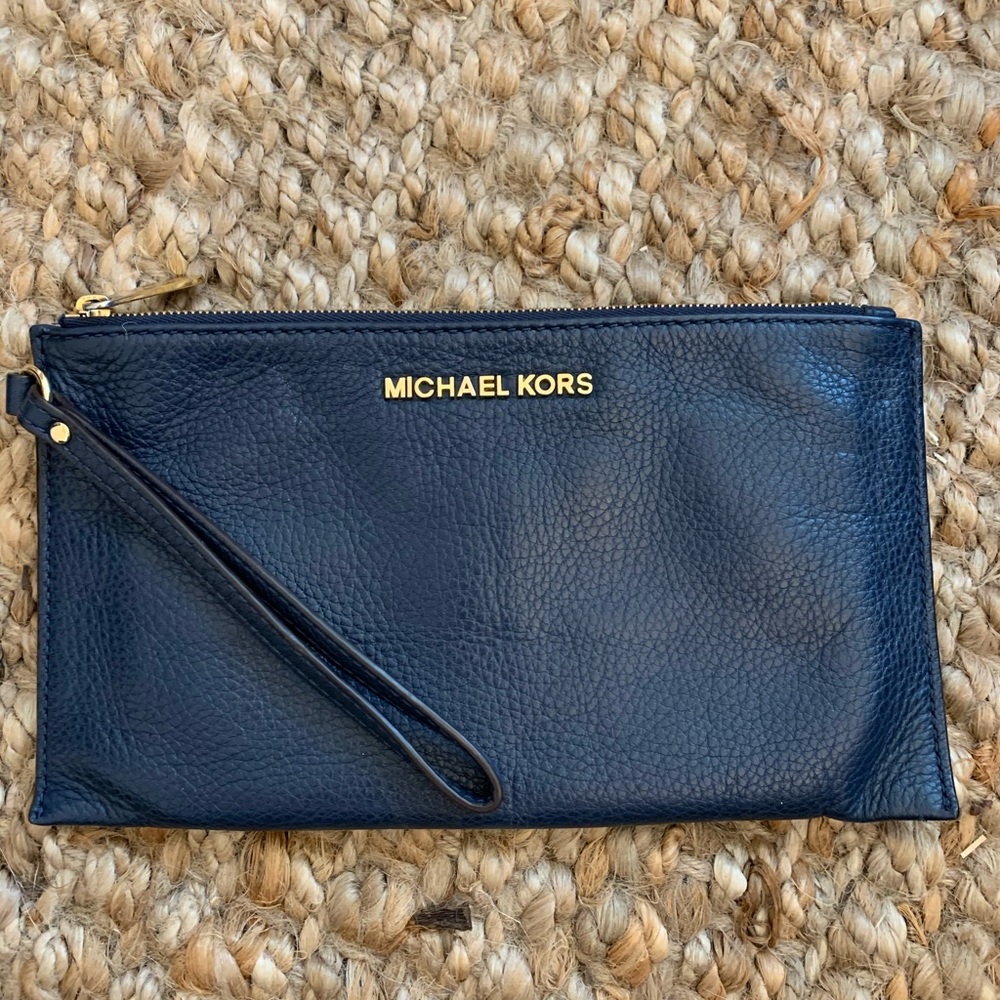 Navy Michael Kors Wristlet
